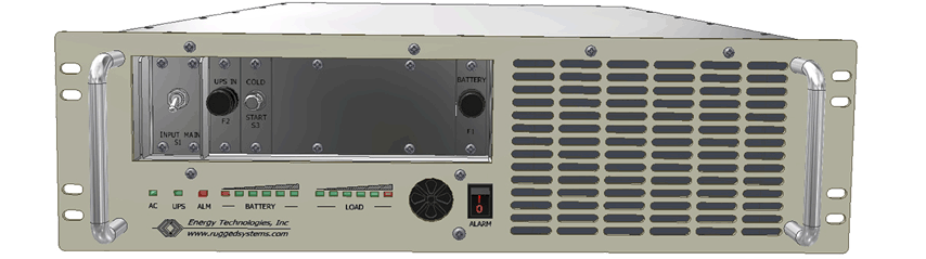 ETI0001-1058 Rugged COTS UPS Standard Front Panel Layout NSN: 5895-01-523-2028