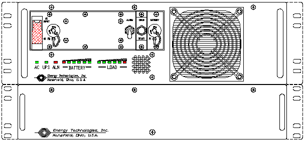 <br />ETI0001-1240 Rugged MilSpec UPS Standard Front Panel Layout