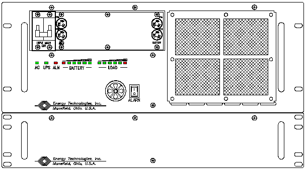 <br />ETI0001-1241 Rugged MilSpec UPS Standard Front Panel Layout