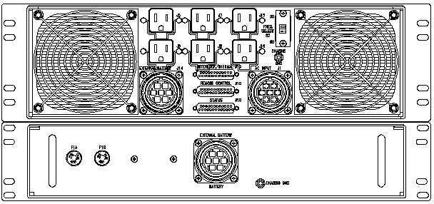 P/N: <br />ETI0001-1439 Rugged MilSpec UPS and PDU Standard Rear 