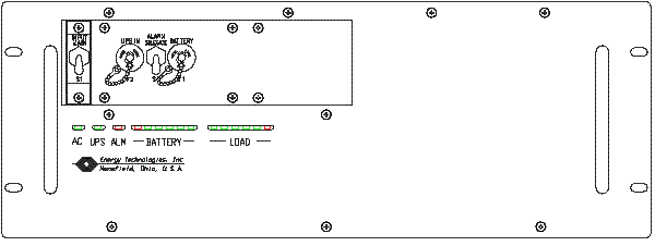 <br />ETI0001-1458 2000VA Rugged UPS Front View 