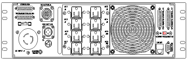 <br />ETI0001-1473 Rugged COTS UPS and PDU Standard Rear Panel Layout
